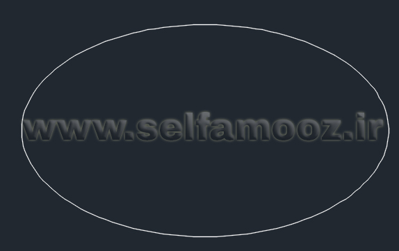 ترسیم دایره در طراحی فنر مربعی گرد در اتوکد