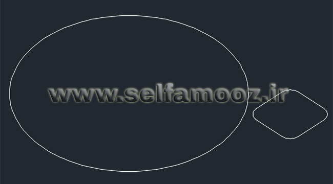 ترسیم مربع در طراحی فنر مربعی گرد در اتوکد