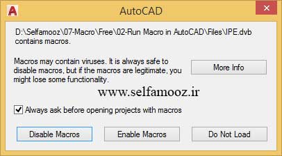 بارگذاری ماکرو در اتوکد