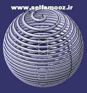 دستور Close Surface در طراحی فنر گرد کروی در کتیا
