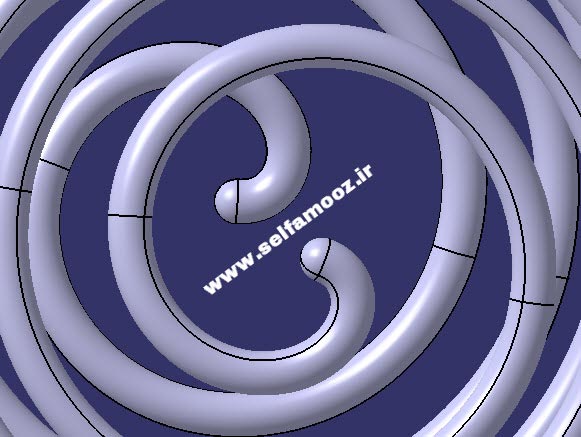 دستور Edge Fillet در طراحی فنر گرد کروی در کتیا
