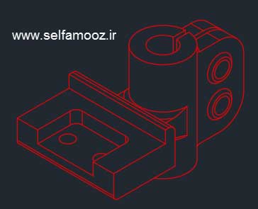 ایجاد نمای ایزومتریک با دستور flatshot در اتوکد