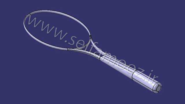 طراحی راکت تنیس در کتیا