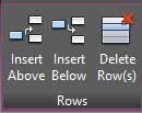 پنل Row از سربرگ Table Cell در ویرایش جدول در اتوکد