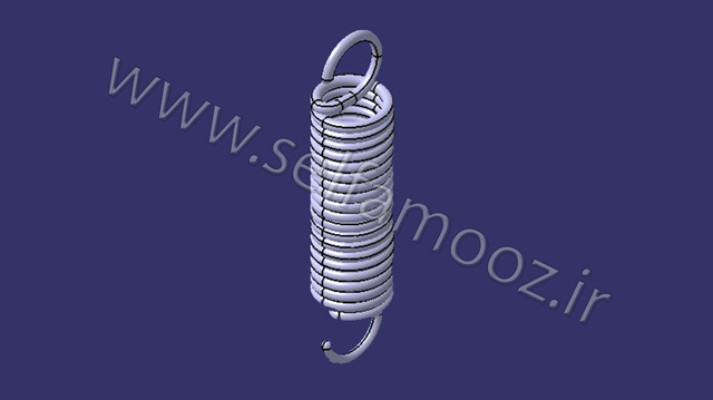 مدل فنر کششی در کتیا