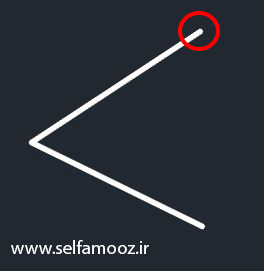 ترسیم نیمساز زاویه در اتوکد